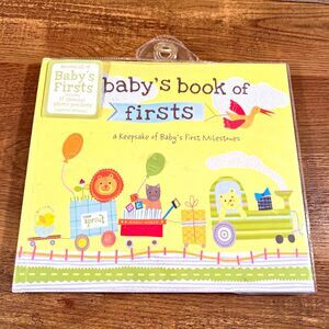 C.R. Gibson Stepping Stones Baby Book of Firsts Keepsake Album Animals Yellow